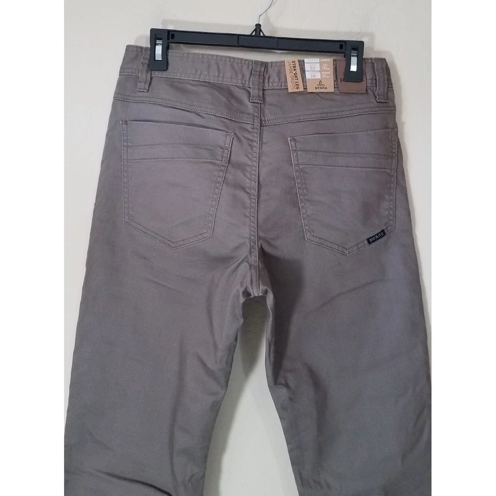 Prana‎ Bridger Jeans Men 30x36 Slim Fit Straight Denim Organic Mud Brown NEW